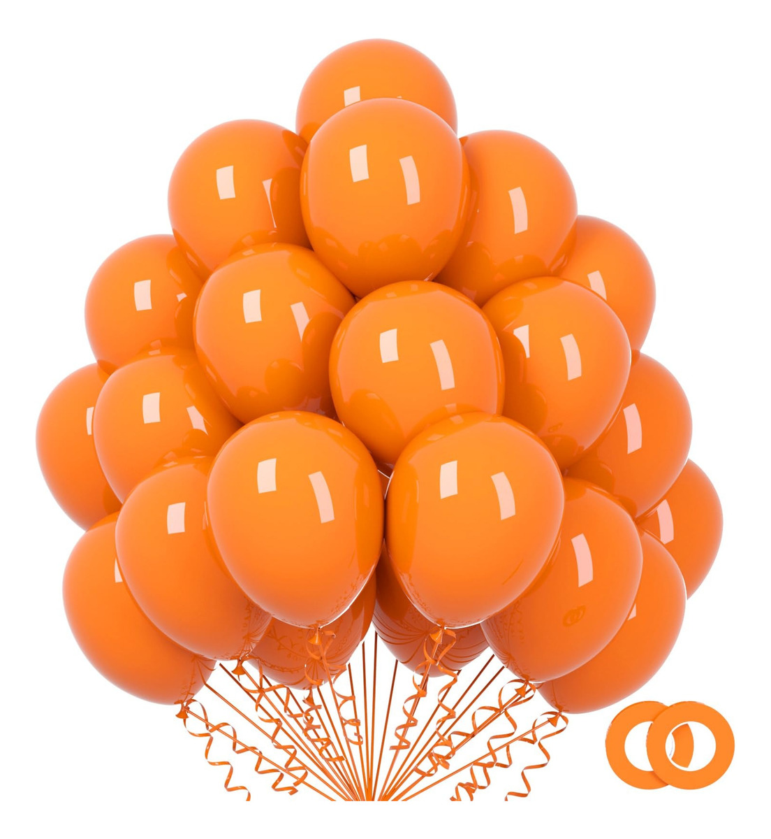 Foto 1 | Globos de Látex Wünd Naranja 100 Piezas