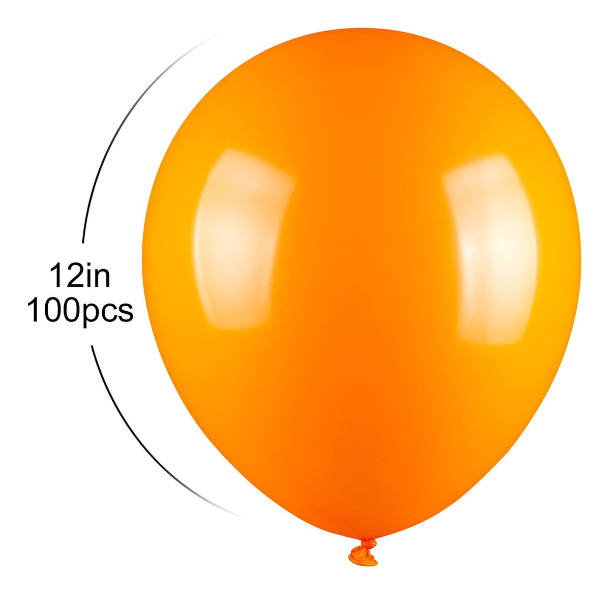 Foto 4 pulgar | Globos de Látex Wünd Naranja 100 Piezas