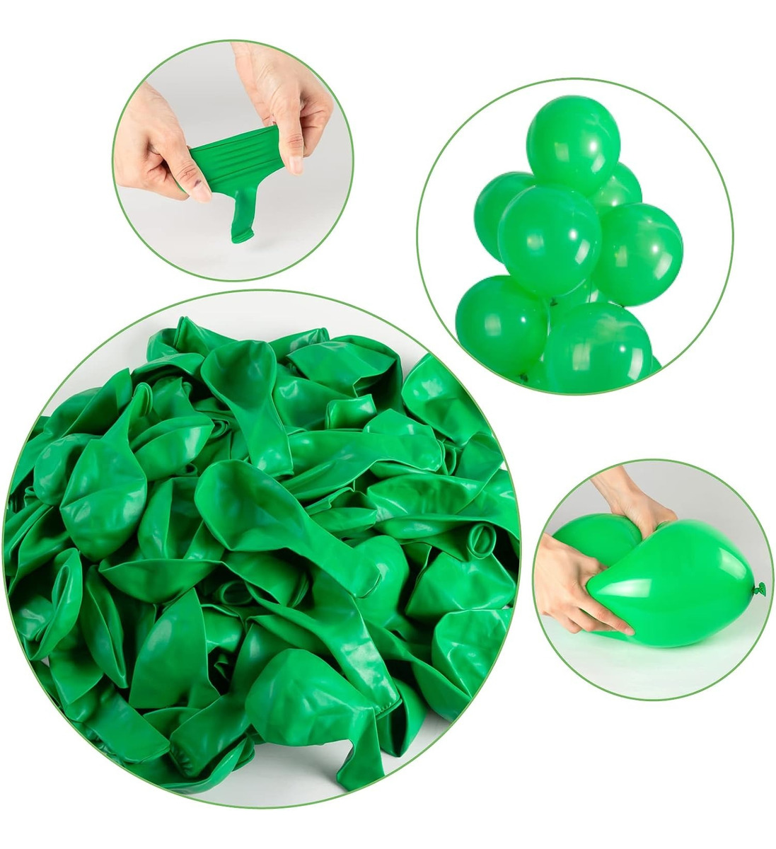Foto 3 pulgar | Globos de Látex Wünd Verde 100 Piezas