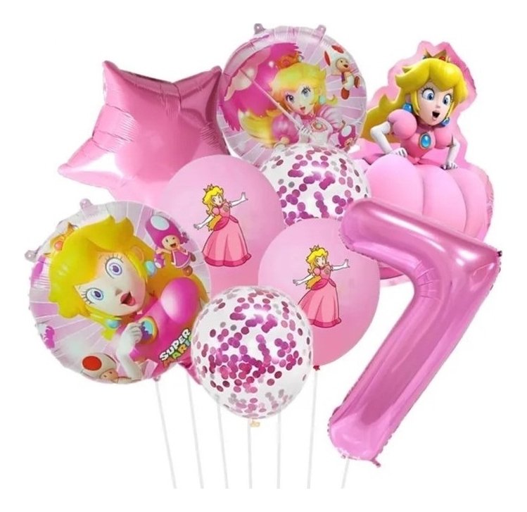 Globos Decorativos Wünd Princesa Peach 9 Piezas