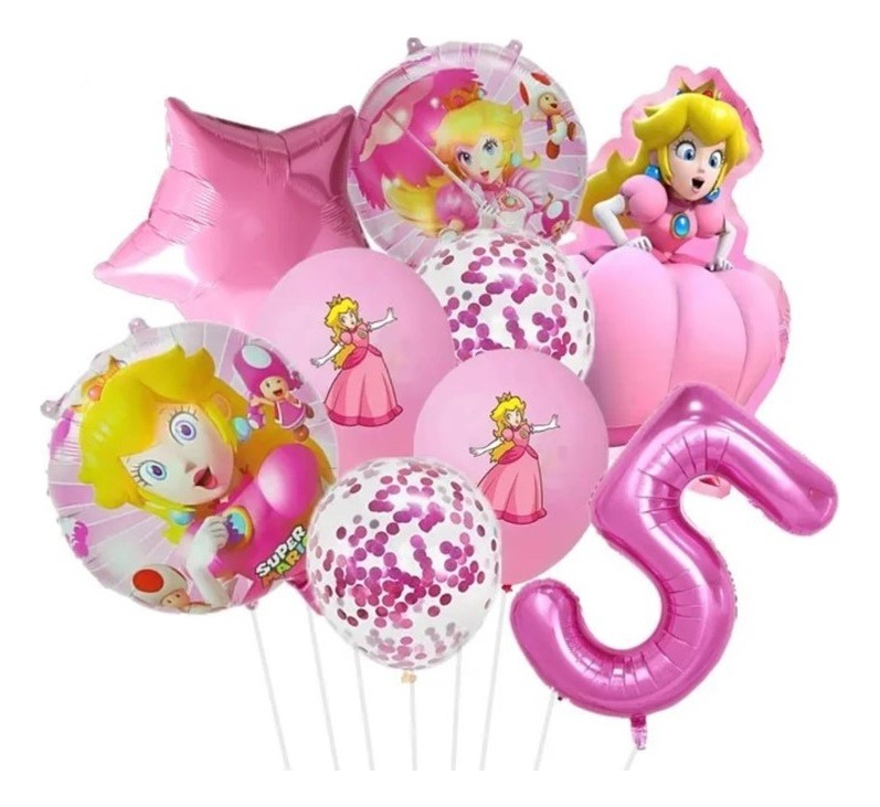 Kit de Globos Princesa Peach & Mario Bros
