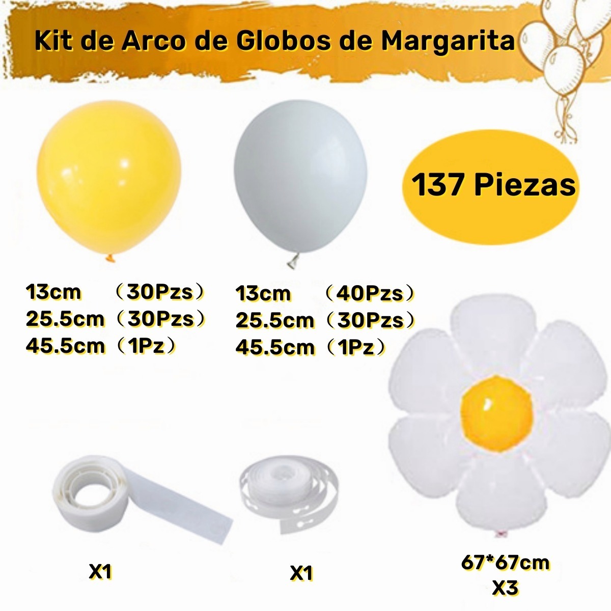 Foto 4 pulgar | Globos Decorativos Wünd 137 Piezas