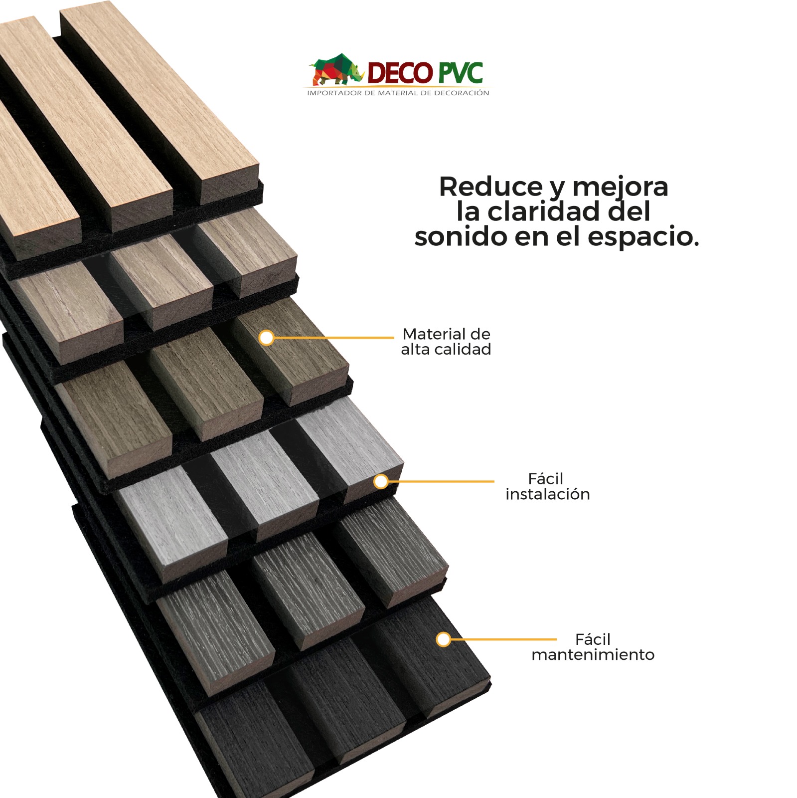 Foto 8 pulgar | Lambrin Acústico Eucalipto para Muro 60 x 60cm tipo Madera 4 Piezas