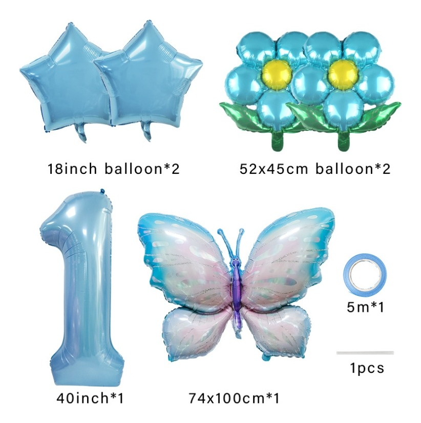 Foto 2 | Kit de Globos para Decoración Azules