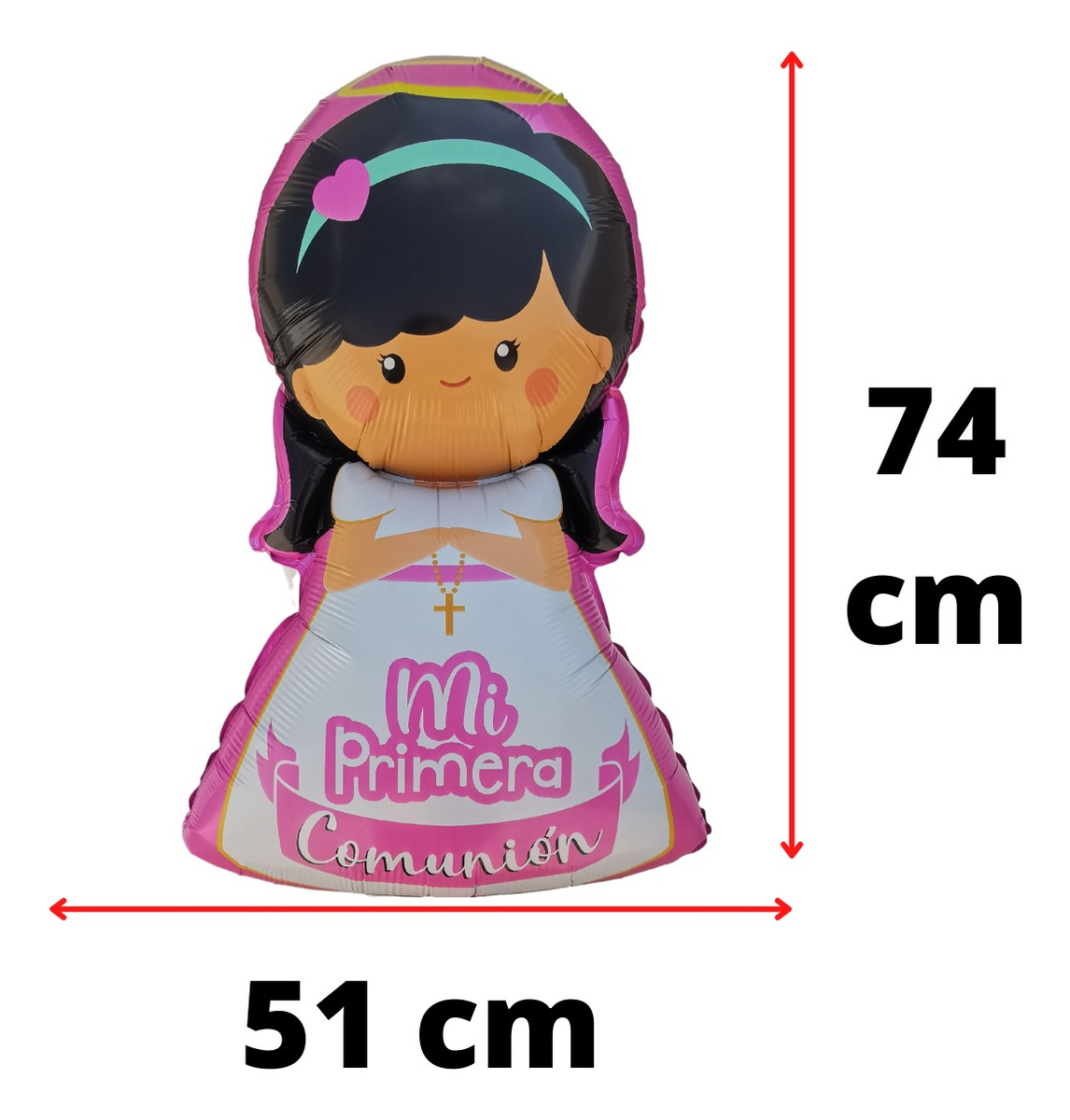 Foto 4 pulgar | Kit de 5 Globos para Primera Comunión Rosa