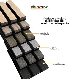 Foto 7 | Lambrín Acústico Gris Oxford para Muro Tipo Madera 60 x 60 cm 4 piezas