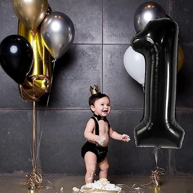 Foto 4 pulgar | Globo Metálico Wünd Negro Nro. 0