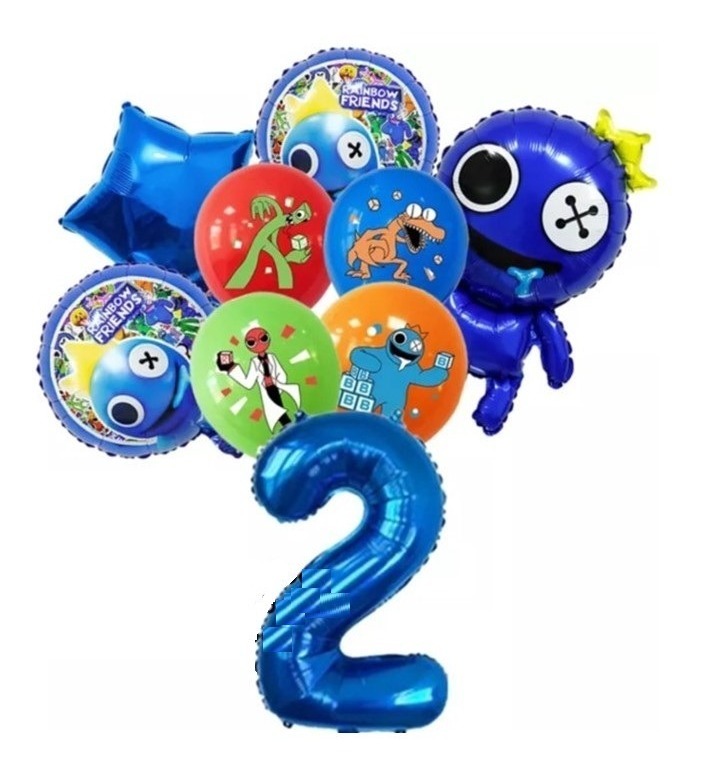 Kit de Globos Rainbow Friends para Fiestas #2 Azul