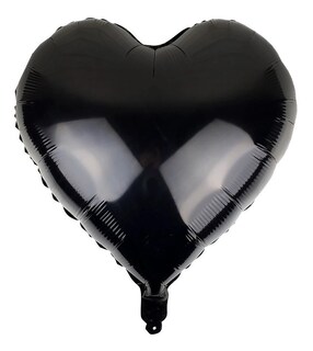 Foto 2 | 10 Globo Metalico Corazon 18pul Arma Tu Paquete De 10 En 10 Negro