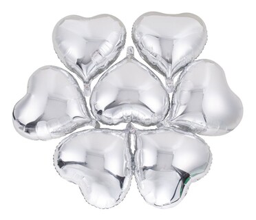 Foto 1 | 10 Globo Metalico Corazon 18pul Arma Tu Paquete De 10 En 10 Plata
