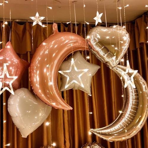 Foto 4 pulgar | Globo Metálico Wünd Oro Rosa de Luna