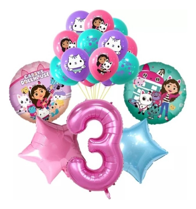 Globos Metálicos Wünd Gabby Dollhouse Nro. 3