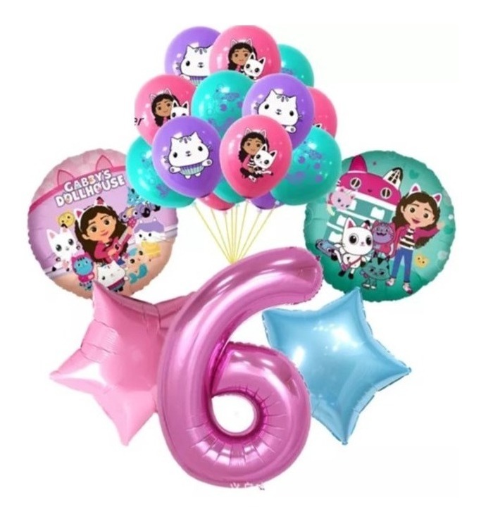 Globos Metálicos Wünd Gabby Dollhouse Nro. 6