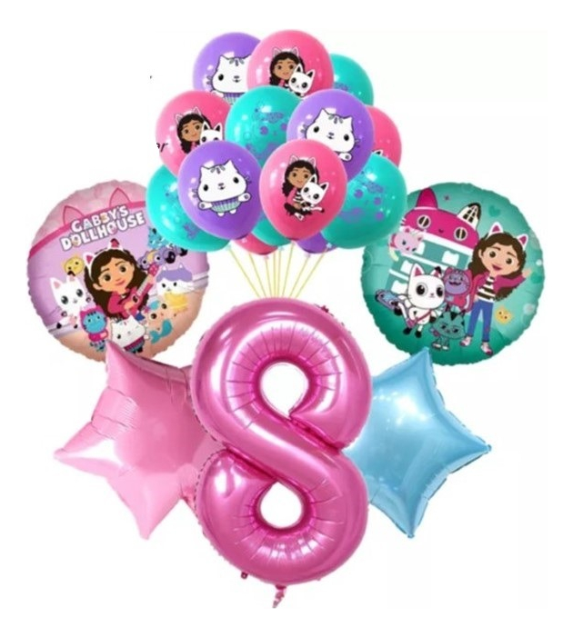 Globos Metálicos Wünd Gabby Dollhouse Nro. 8