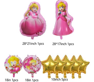 Foto 3 | Decoración de Cumpleaños Wünd Rosa Princesa Peach