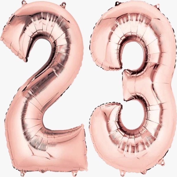 Globos de Números 23 Wünd Rose Gold Jumbo 1 Metro/40"