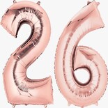 Globos de Números 26 Wünd Rose Gold Jumbo 1 Metro/40"