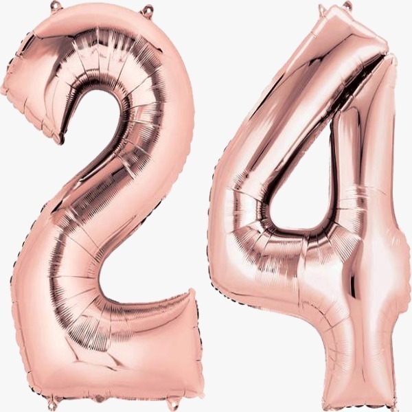 Globos de Números Wünd 24 Jumbo Rose Gold 1 Metro/40"