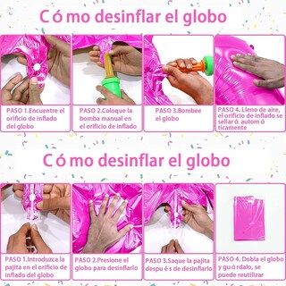 Foto 3 | Globo Metálico Numero 9 Rosa