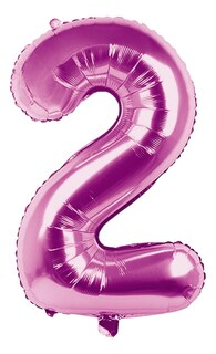 Foto 1 | Globo Número 2 Metálico Rosa 80 cm