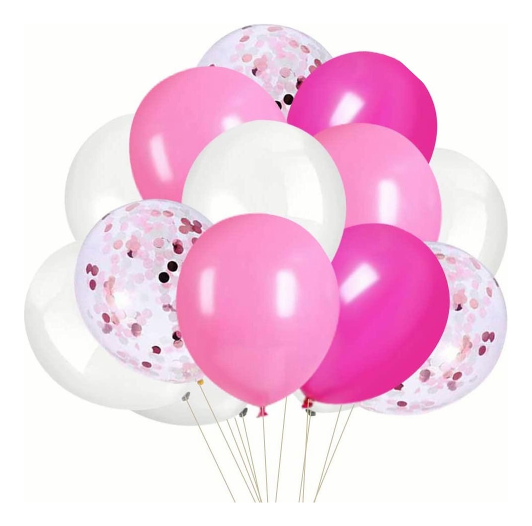 64 Kits De Globos Decoraciones Para Fiestas Y Bodas Rosa