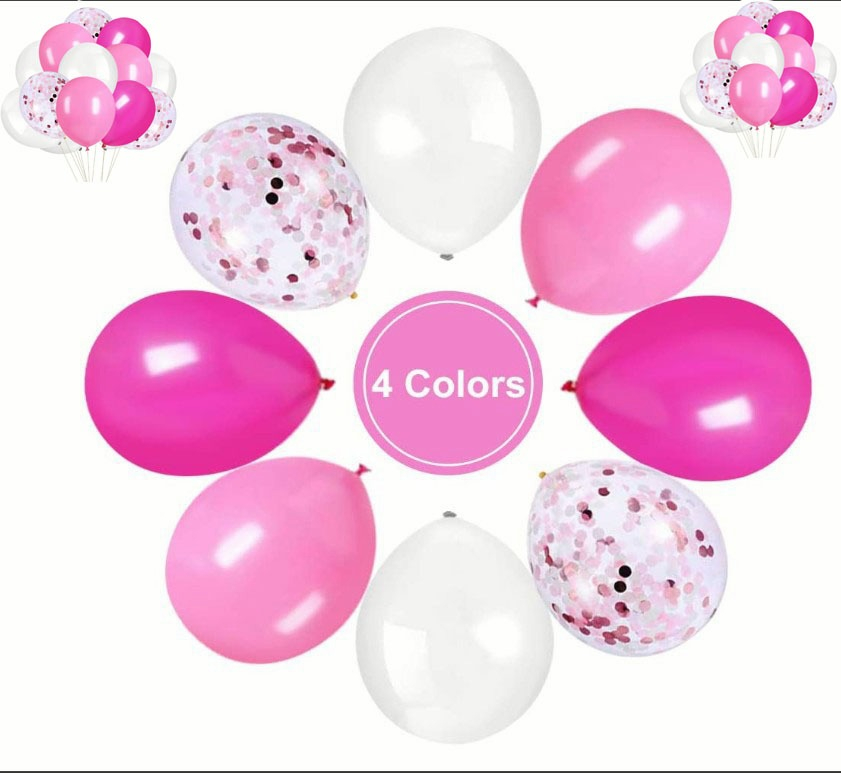 Foto 3 pulgar | 64 Kits De Globos Decoraciones Para Fiestas Y Bodas Rosa