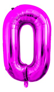 Foto 1 | Globo Número Gigante Metálico Fucsia 100 Cm Rosa Fuerte 40'' 0