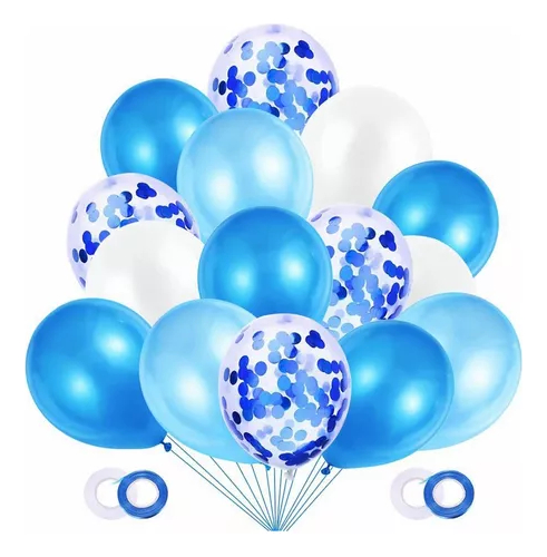 64 Kits De Globos Decoraciones Para Fiestas Y Bodas Azul
