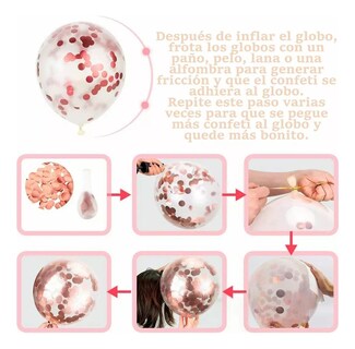 Foto 1 | 64 Kits De Globos Decoraciones Para Fiestas Y Bodas Oro Rosa