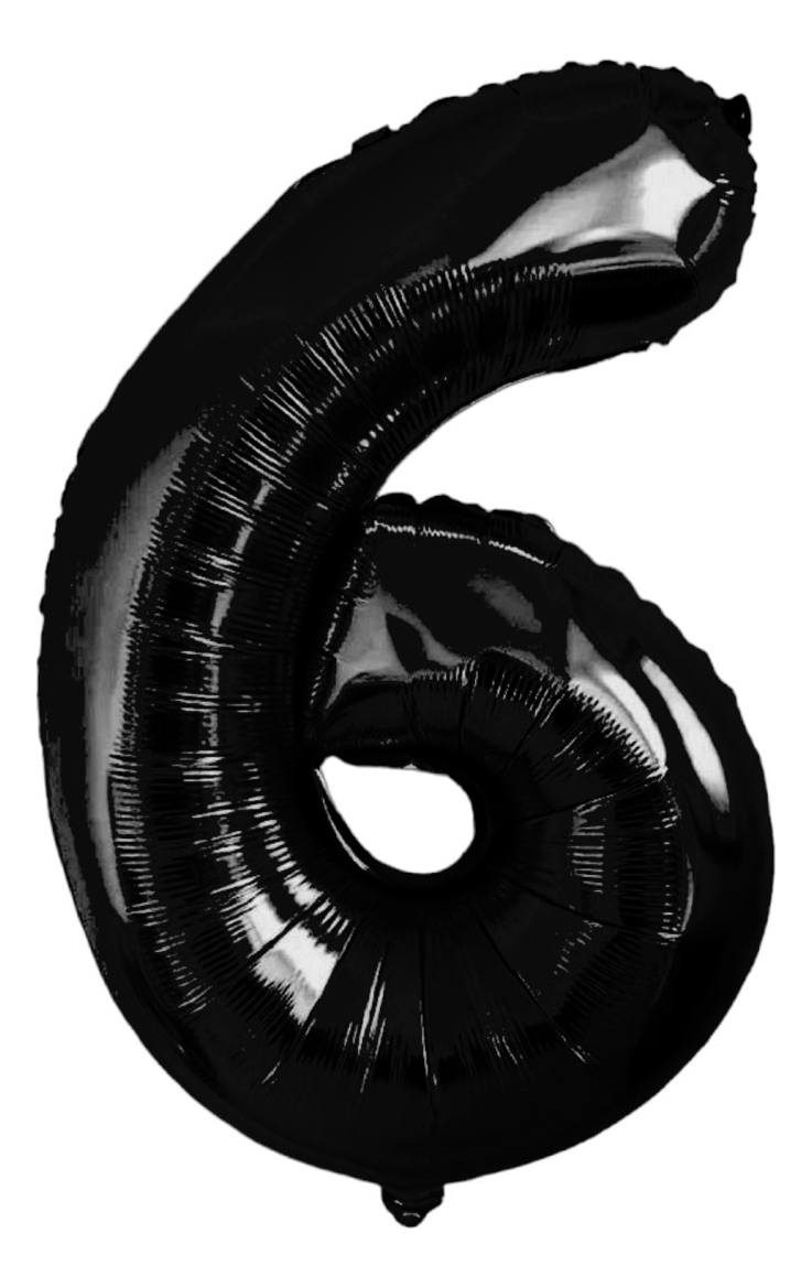Foto 4 pulgar | Kit 2 Globos Número Grande Metálico Negro 80 cm 32'' 16/61