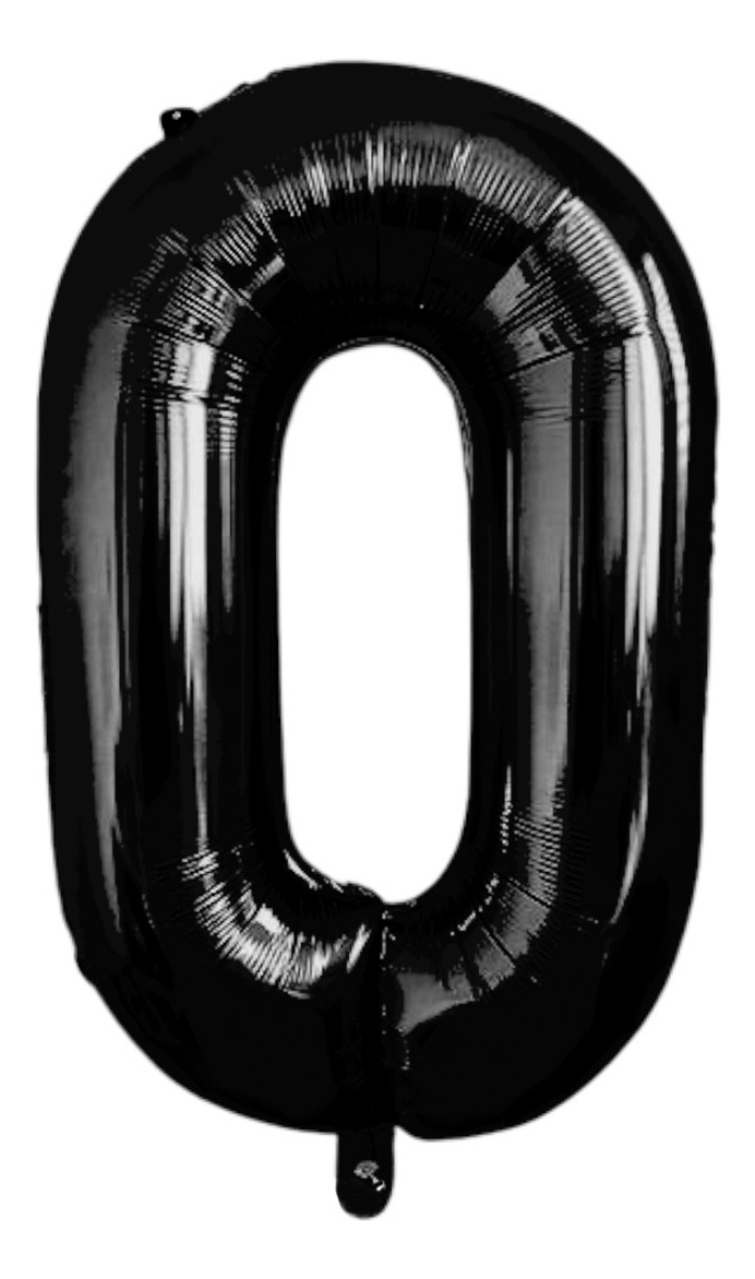 Foto 4 pulgar | Kit 2 Globos Número Grande Metálico Negro 80 cm 32'' 20