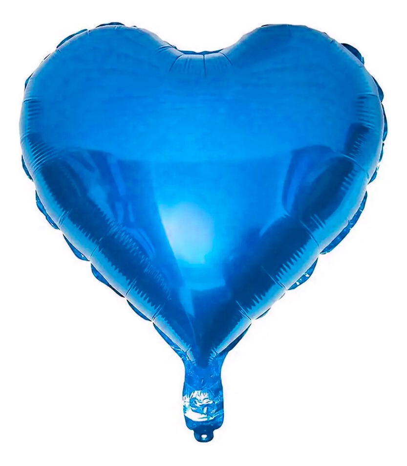 3 Globos Corazón Gigante Wünd 60cm Azul