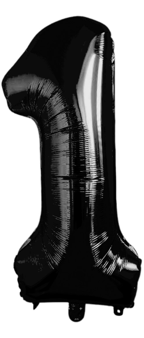 Foto 3 pulgar | Kit 2 Globos Número Grande Metálico Negro 80 cm 32'' 18/81