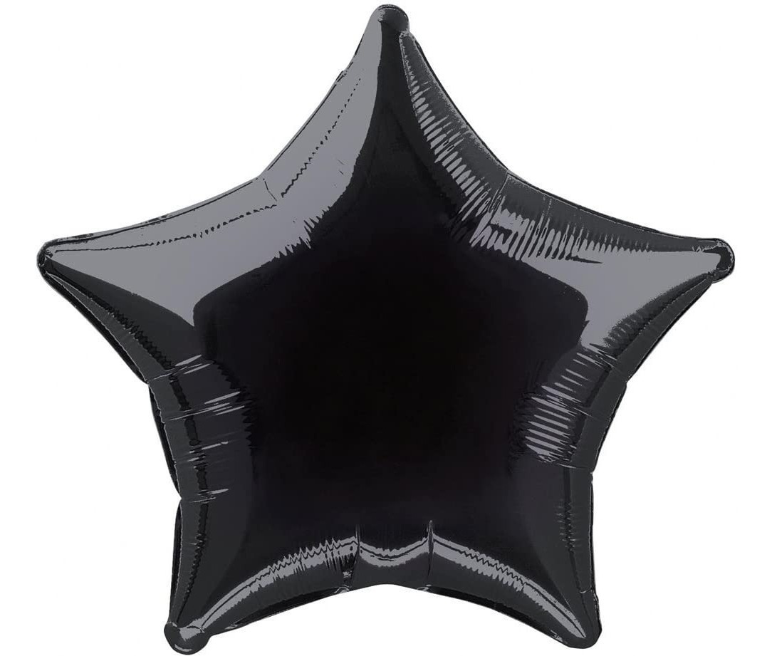 Globos de Estrella Wünd Negro Metálico 18 Pulgadas 10 Piezas
