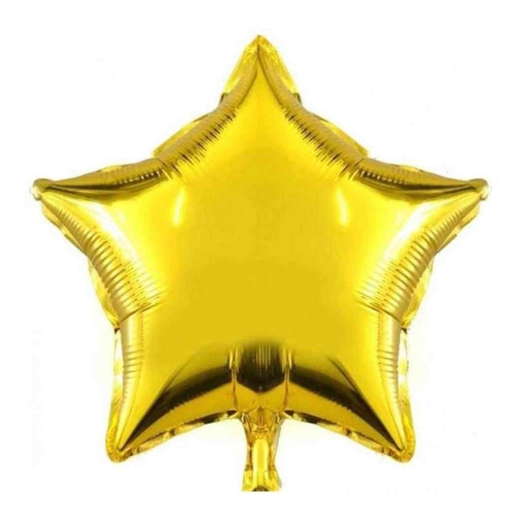 Globos de Estrella Wünd Dorado Metálico 18 Pulgadas 10 Piezas