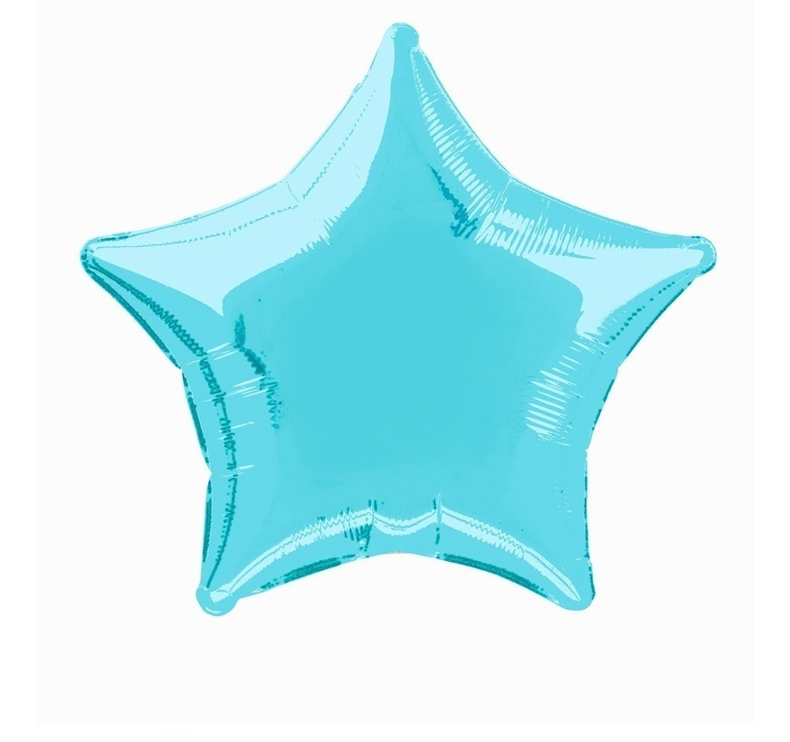Globos de Estrella Wünd Azul Metálico 18 Pulgadas Azul Celeste Metálico
