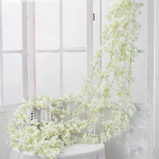 Foto 2 | 2 Pcs Flores Artificiales De Cerezo Decoración Boda Y Fiesta Blanco