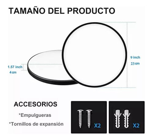 Foto 3 pulgar | Lamparas Techo 18w Luminario Led Plafón Decorativo Para Baño, Blanco-18w-6500k