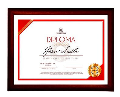 Foto 2 | 10 Marcos Tamaño Carta, Diploma, Reconocimiento Con Vidrio Vino