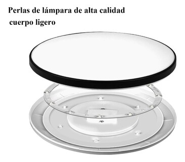 Foto 3 | Lamparas Techo 18w Luminario Led Plafón Decorativo Para Baño, Negro-18w-6500k