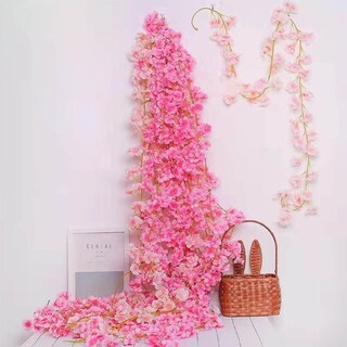 Foto 2 | 2 Pcs Flores Artificiales De Cerezo Decoración Boda Y Fiesta Rojo