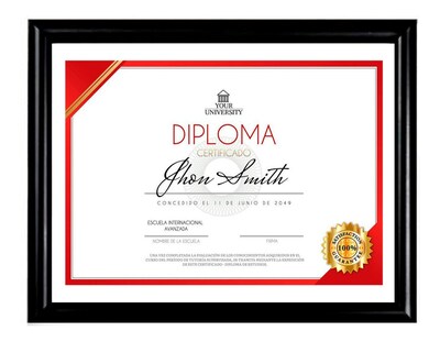 Foto 2 | 10 Marcos Tamaño Carta, Diploma, Reconocimiento Con Vidrio Negro