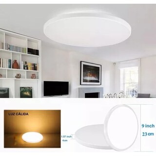 Foto 2 | Lamparas Techo 18w Luminario Led Plafón Decorativo Para Baño, Blanco-18w-3500k
