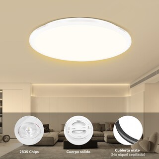 Foto 3 | Lamparas Techo 18w Luminario Led Plafón Decorativo Para Baño, Blanco-18w-3500k