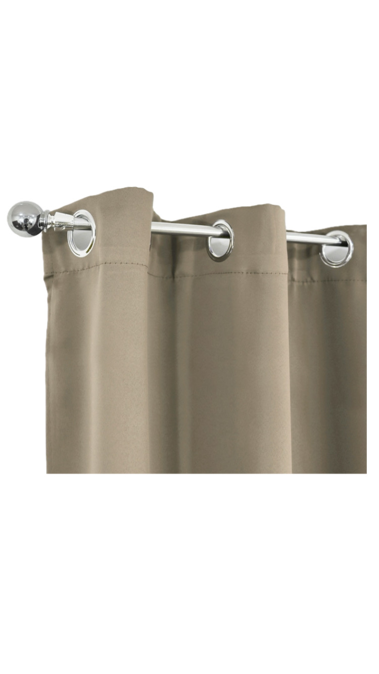 Foto 2 pulgar | Cortina Blackout En 2 Paneles 280x220cm Premium Quality Beige