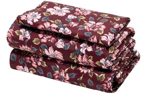 Juego de Sábanas Wünd King Size Microfibra Tacto Algodón color Prada Estampado Cleo