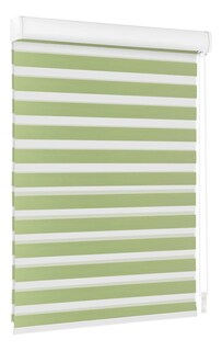 Foto 1 | Persiana Doble Capa Con Diseño De Cebra Enrollable 100x200cm Verde