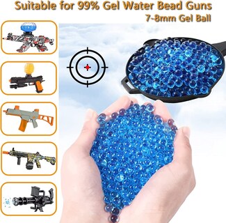 Foto 2 | Bolas Hidrogel Para Pistolas De Bolitas De Gel, 50000 Balas Azul