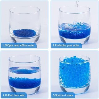 Foto 3 | Bolas Hidrogel Para Pistolas De Bolitas De Gel, 50000 Balas Azul