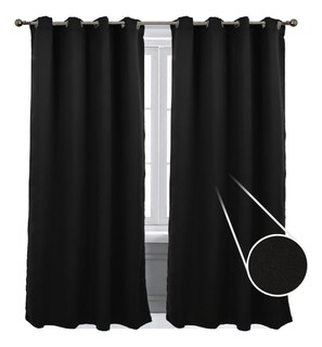 Foto 1 | Cortina Blackout En 2 Paneles 280x220cm Premium Quality Negro